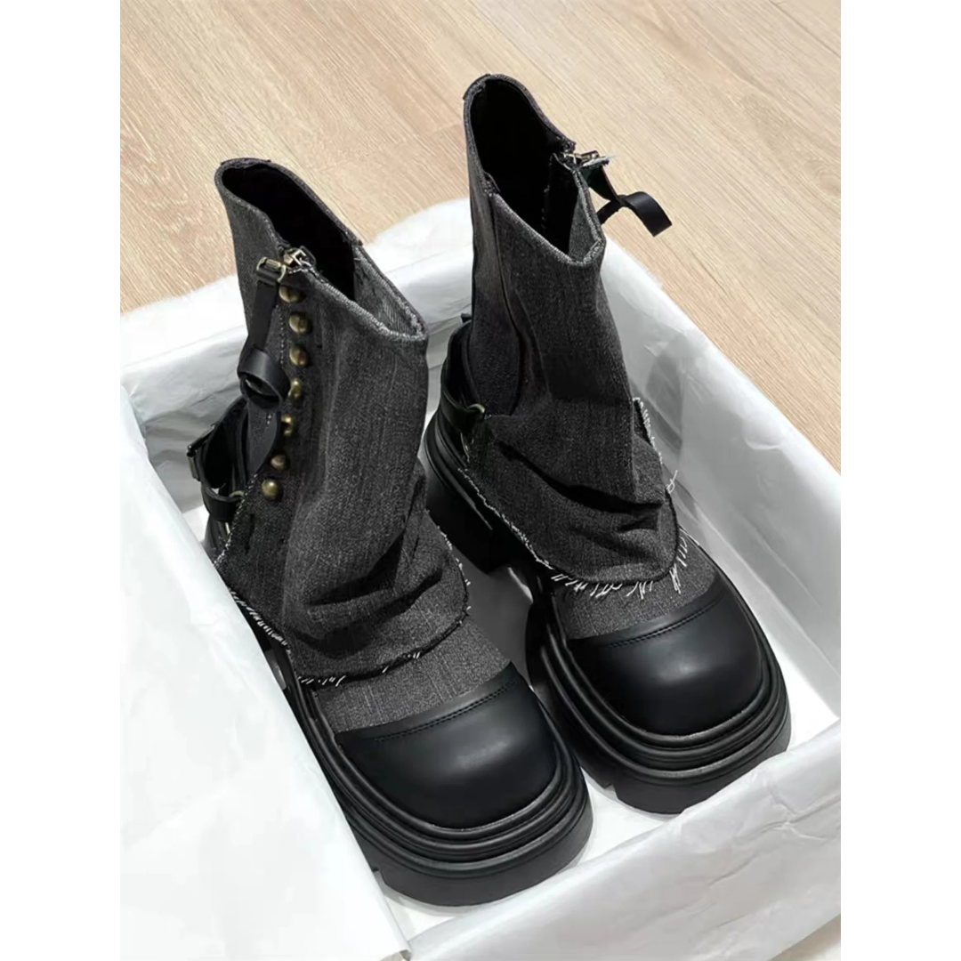 Urban Rebel Denim Platform Boots
