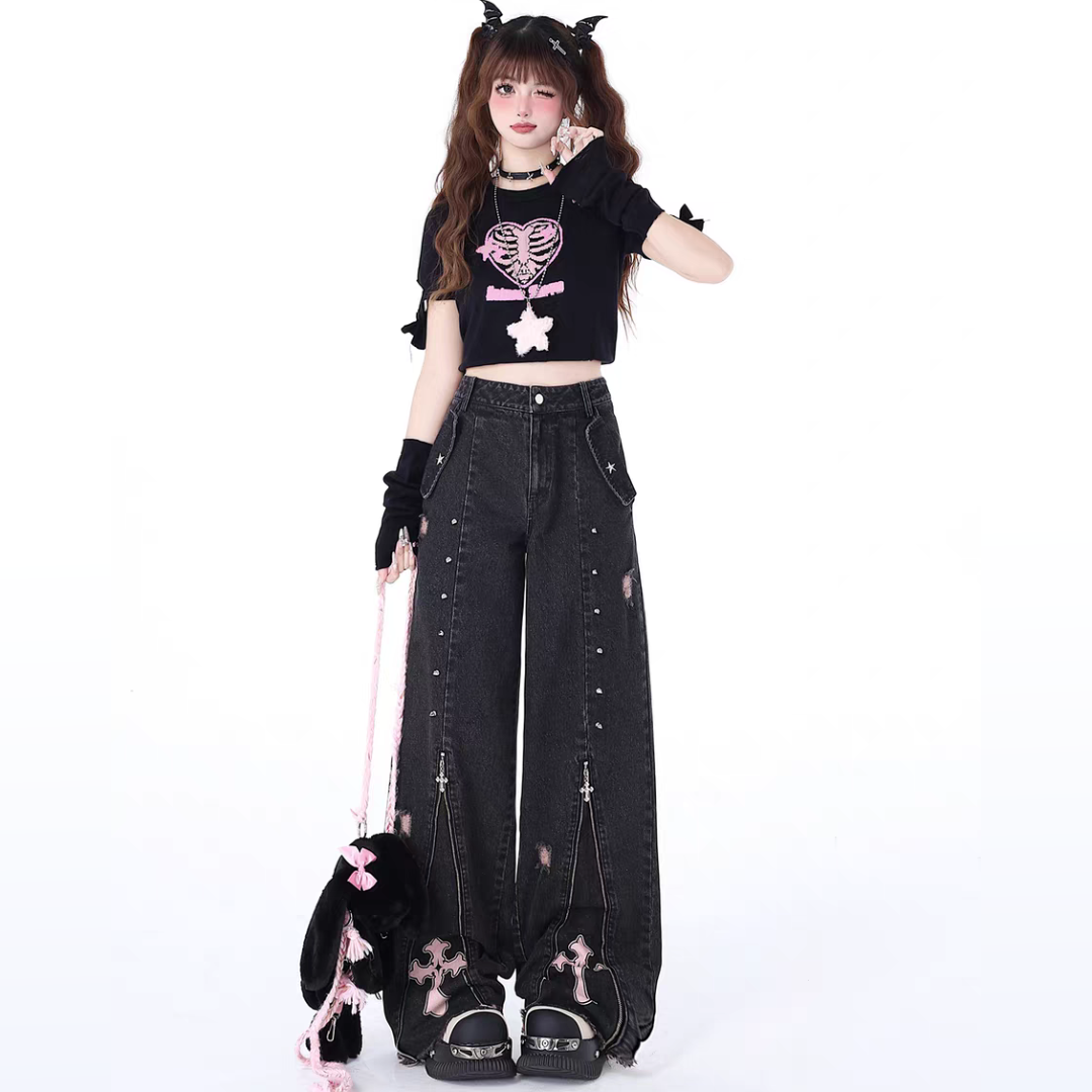 Y2k Baggy jeans | High Waist | Punk