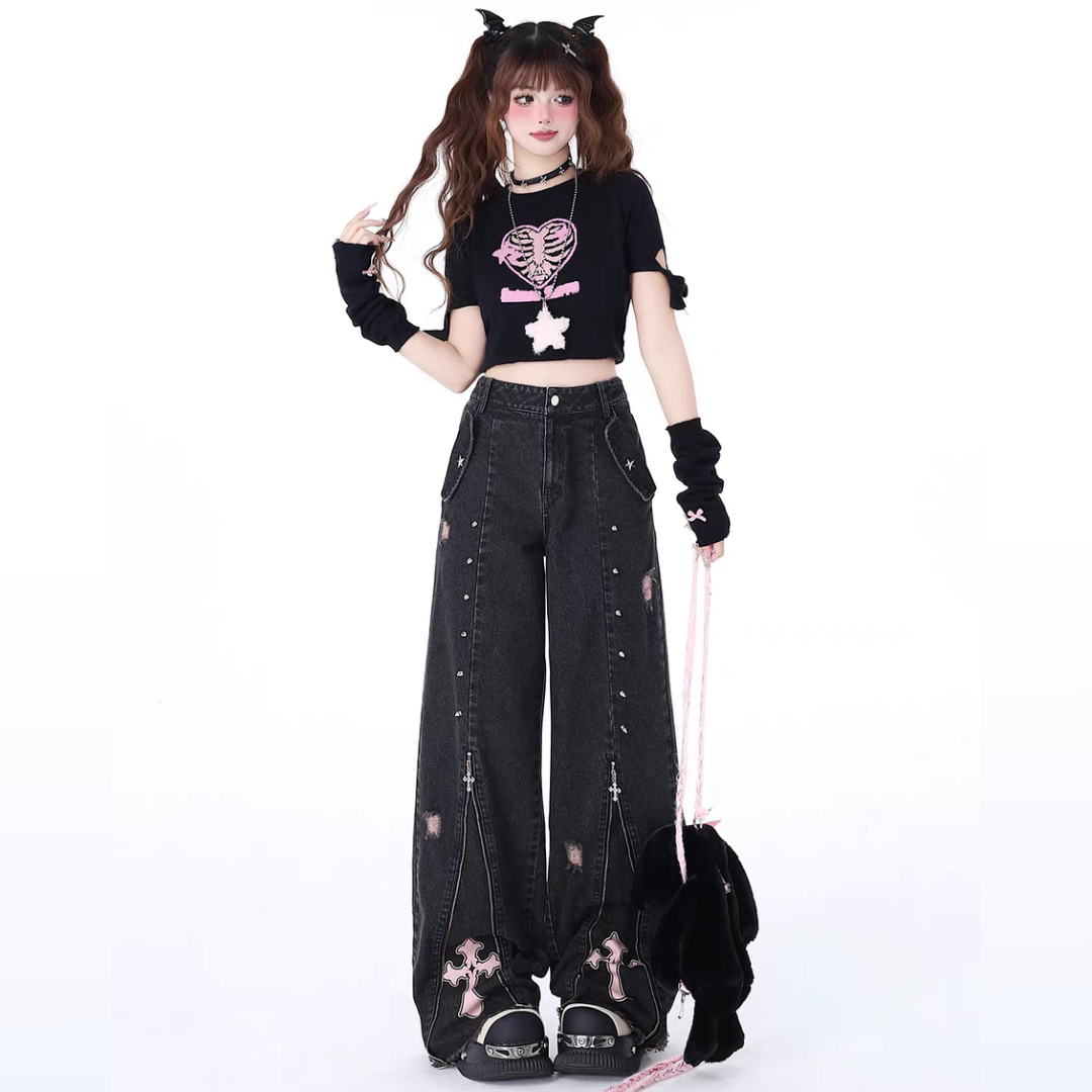 Y2k Baggy jeans | High Waist | Punk
