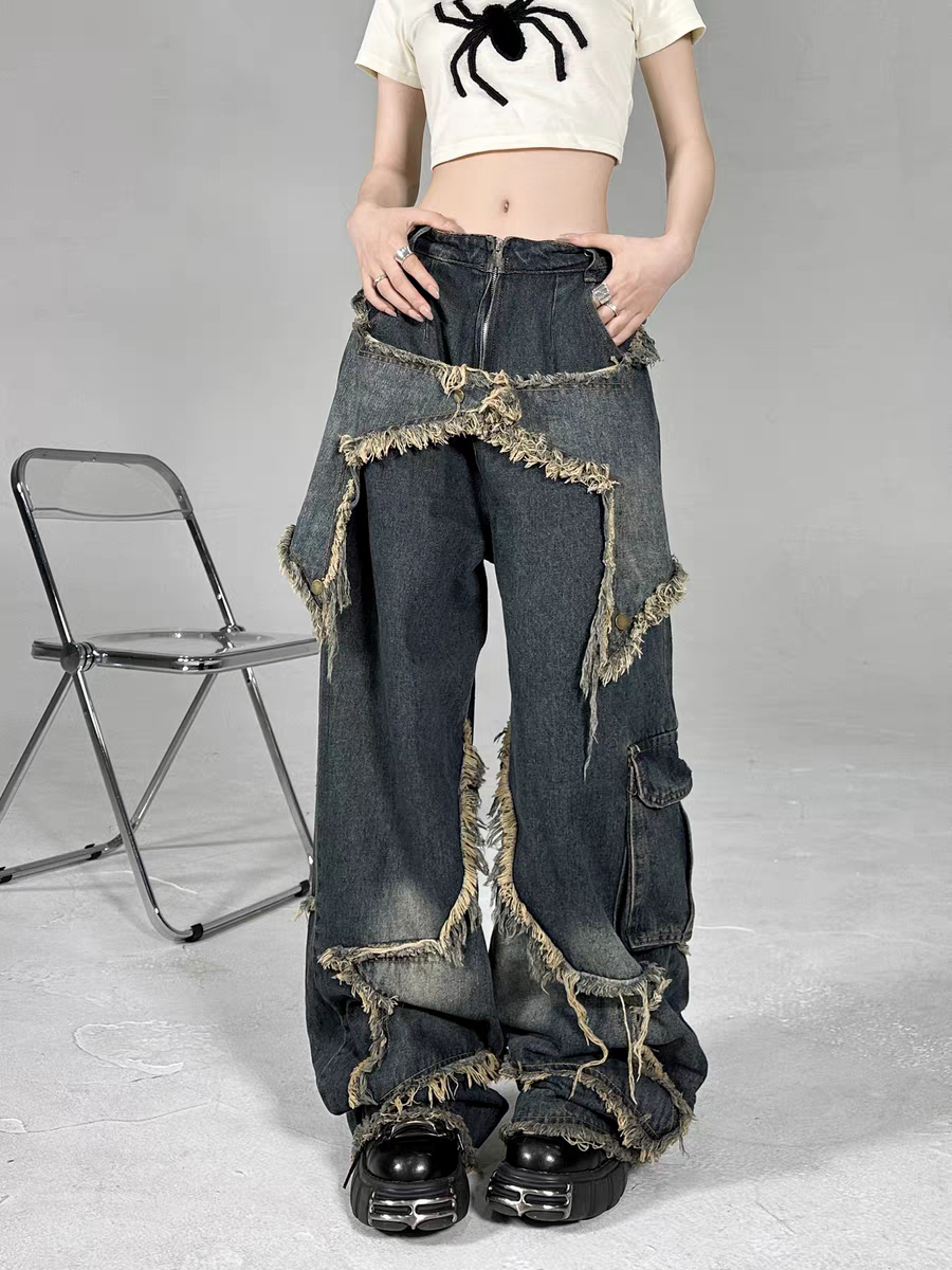 Y2k High Waist | Star wide leg Jeans