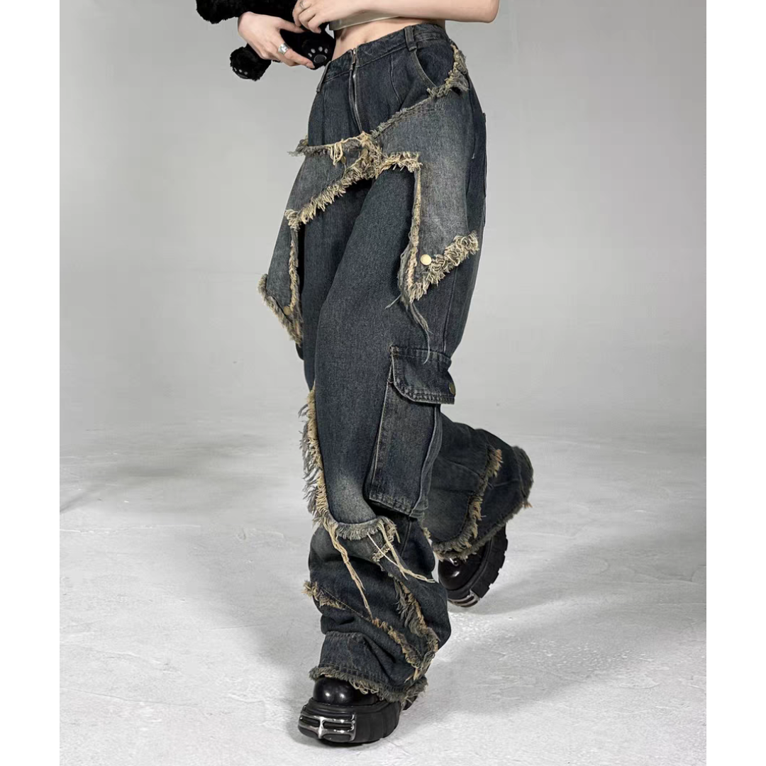 Y2k High Waist | Star wide leg Jeans