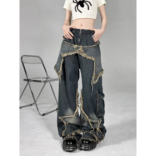 Y2k High Waist | Star wide leg Jeans