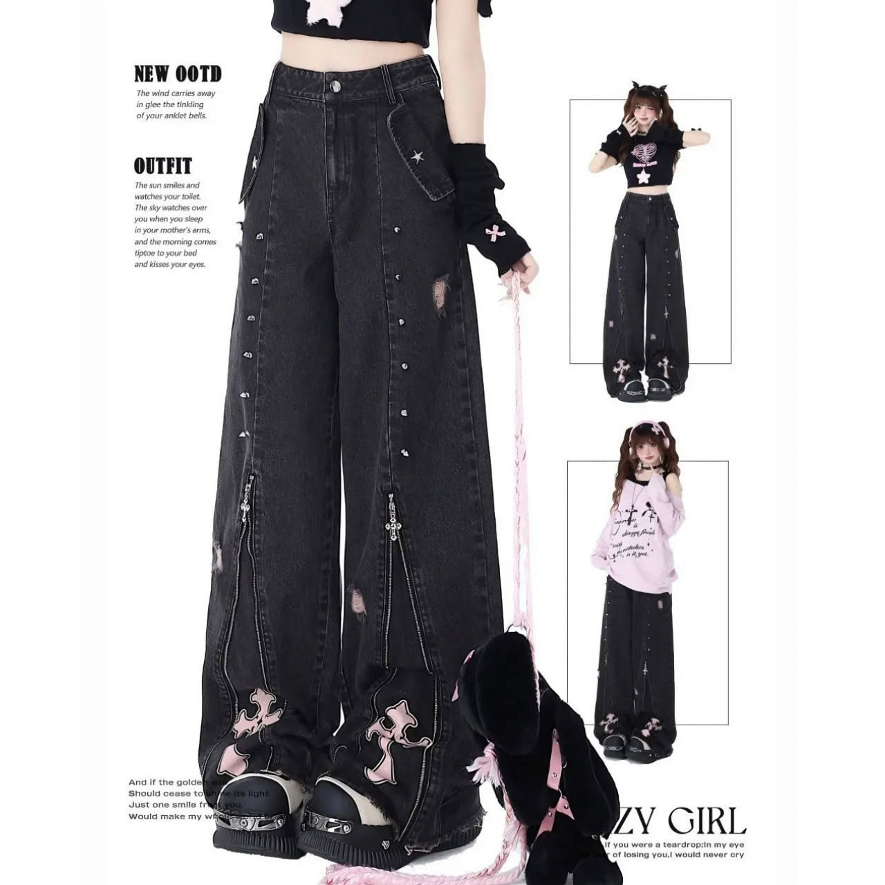 Y2k Baggy jeans | High Waist | Punk