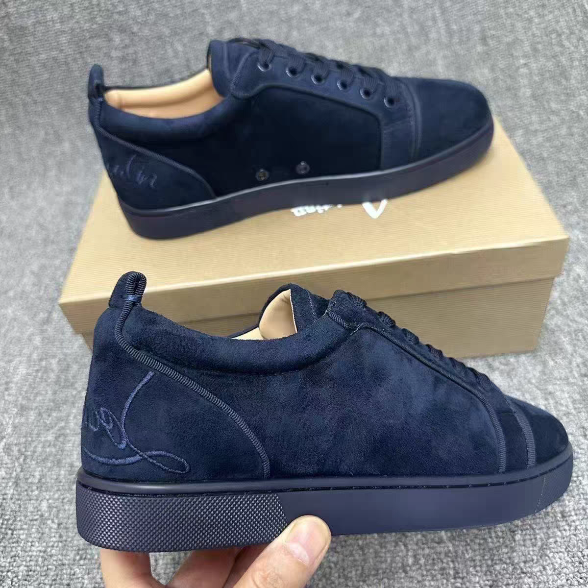Louboutin-Inspired Red Sole Sneakers