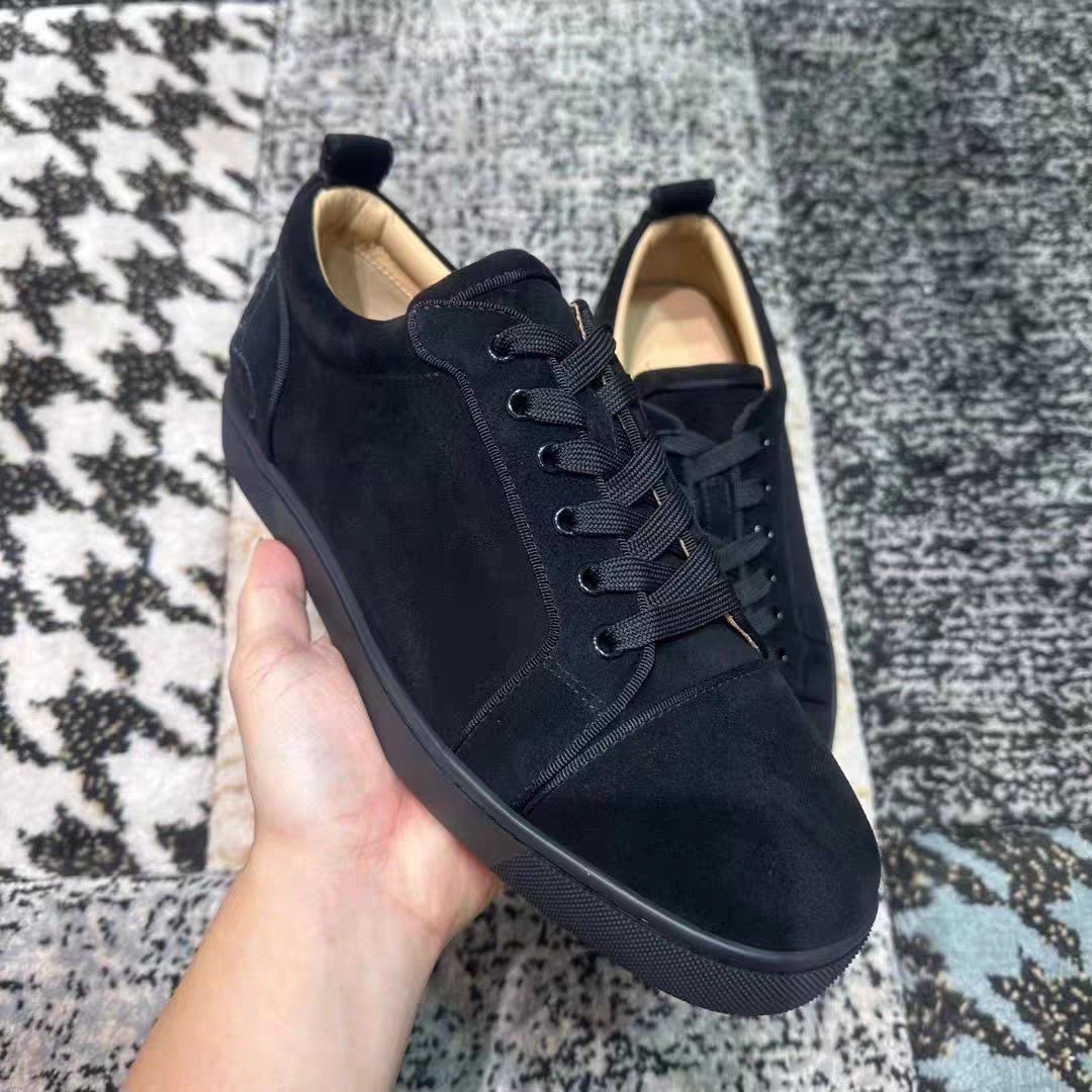 Louboutin-Inspired Red Sole Sneakers