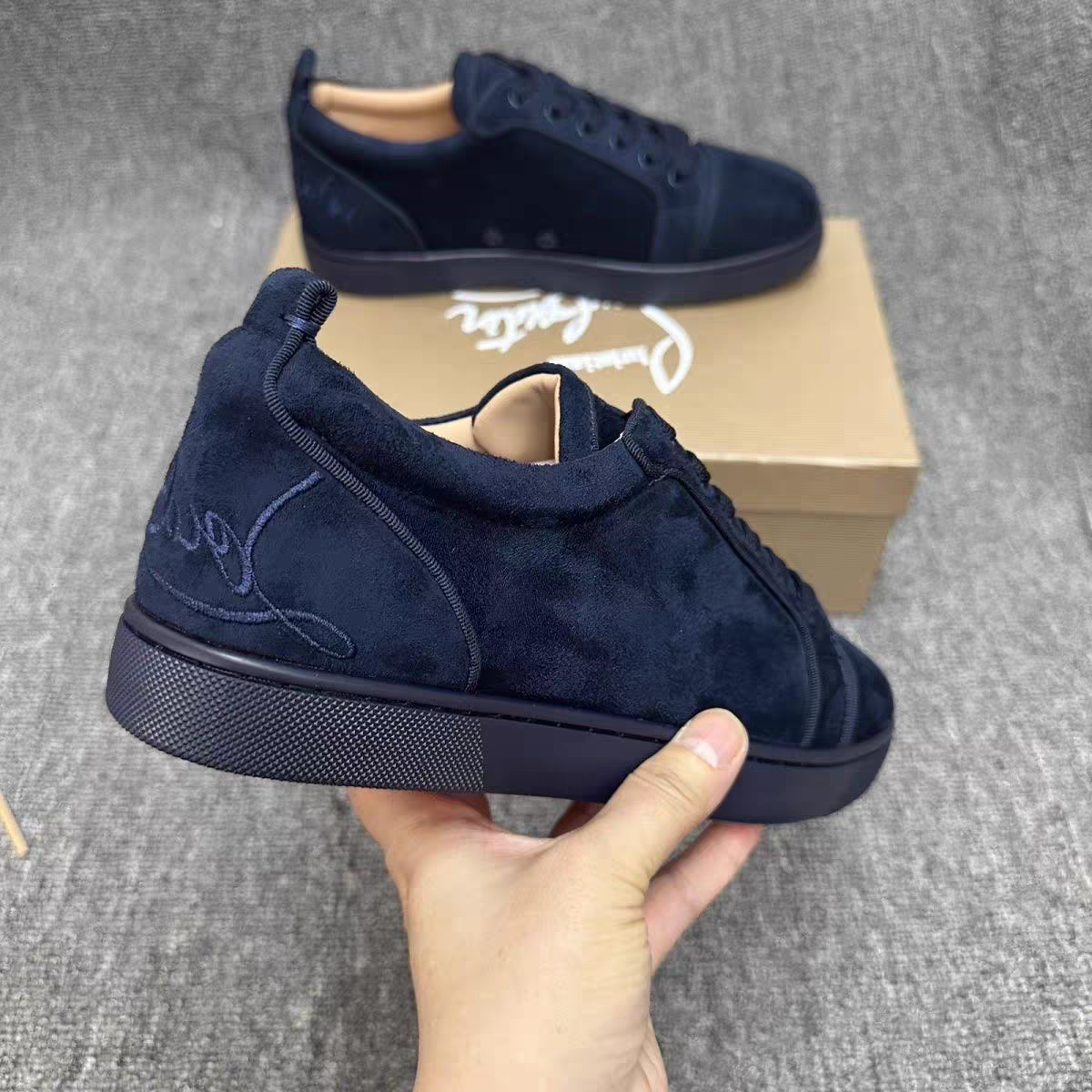 Louboutin-Inspired Red Sole Sneakers