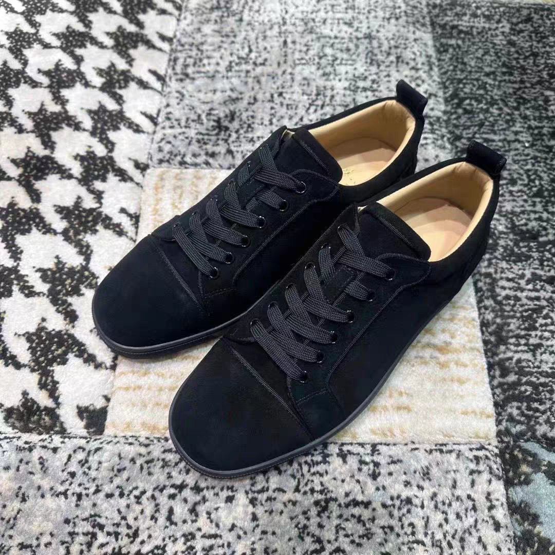 Louboutin-Inspired Red Sole Sneakers